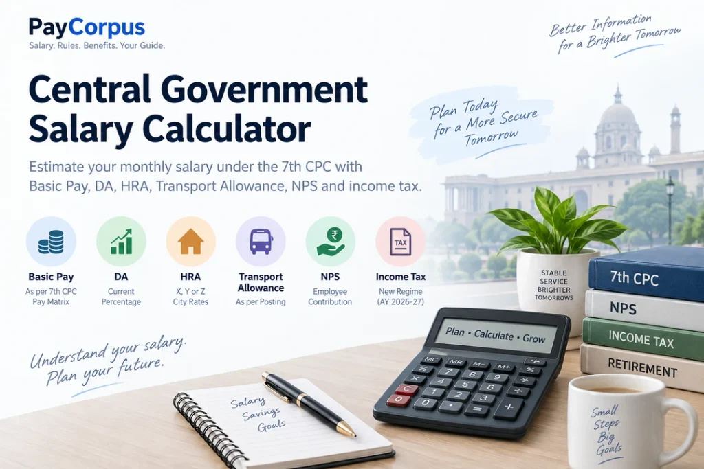 Central Government Salary Calculator - PayCorpus.com